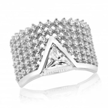 Waterford Crystal - Wide Mesh Cz Ring